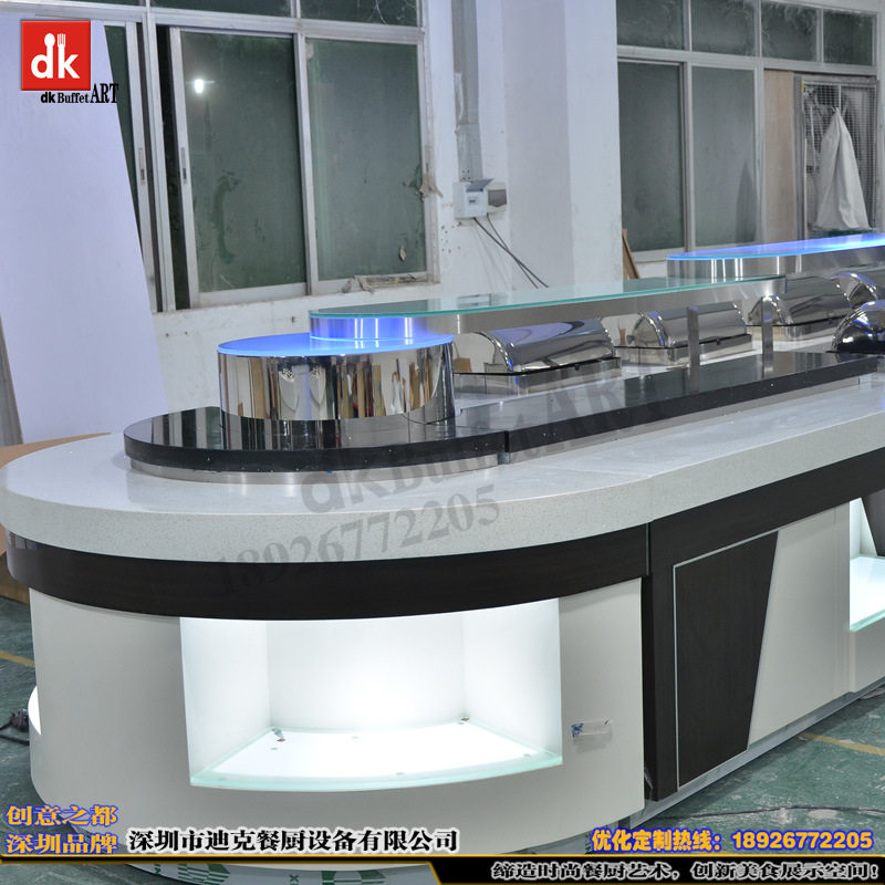 迪克设计制作自助餐台台面配套各种餐具配套装饰酒店自助餐台