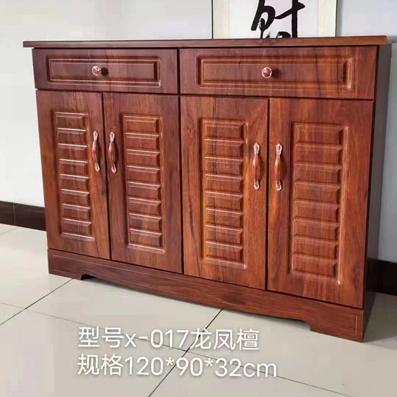 龙凤檀实木大容量门口鞋柜