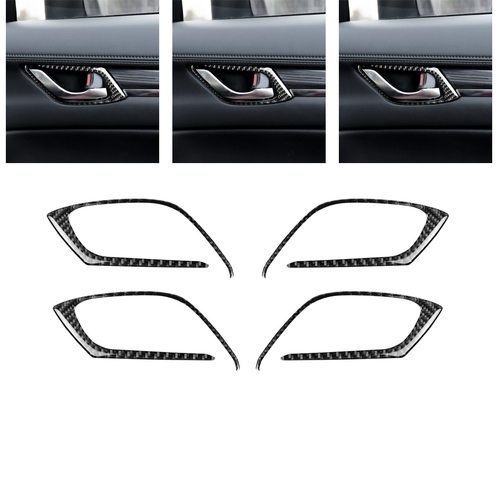 适用马自达mazda6 CX-9CX-5内门拉手汽车内饰碳纤维改装配件贴
