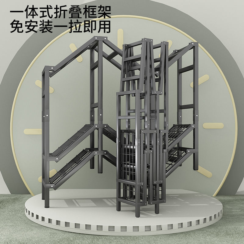 加粗全钢架免安装全封闭布衣柜