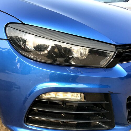 适用大众尚酷 Scirocco 08-17款前大灯灯眉外饰车贴改装