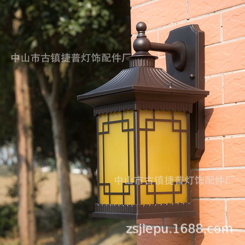 简约户外铝壁灯中国风式草坪灯别墅室外花园过道走廊灯围墙灯壁灯