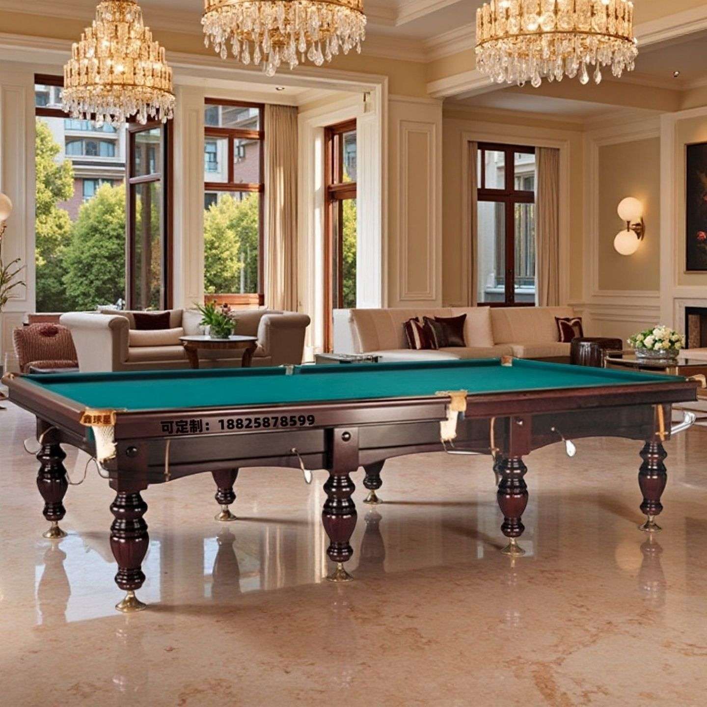 布列斯特Brest俄式台球桌斯洛克桌球台美式台球桌俄式桌球台