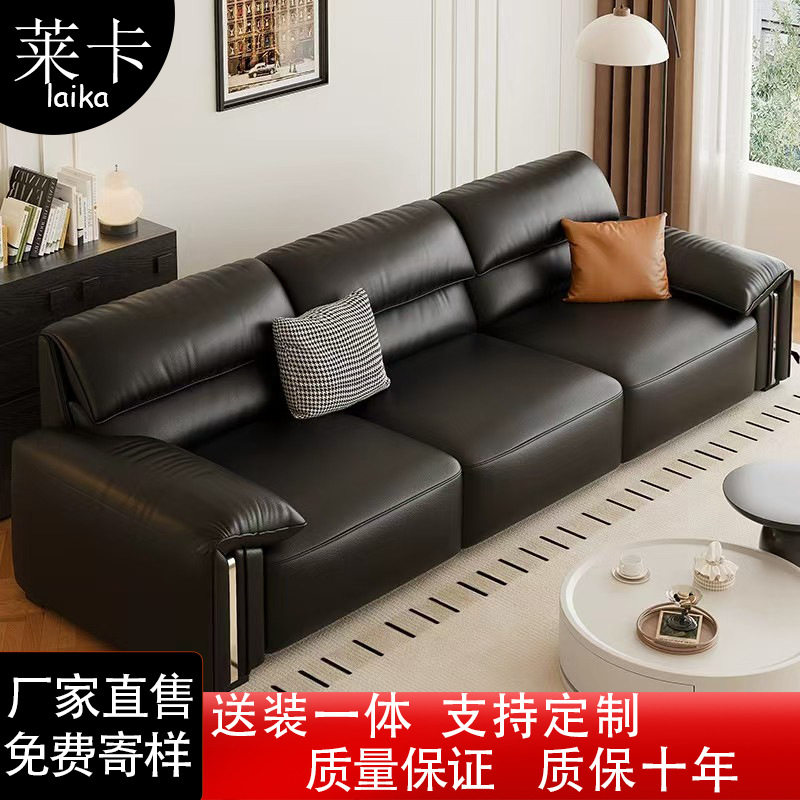 真皮沙发电动伸缩拖床多功能平推沙发头层牛皮两用床电动沙发床