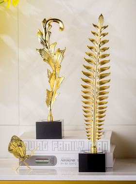 欧式轻奢金属摆件高级感创意家居客厅电视柜家居装饰工艺品批发厂