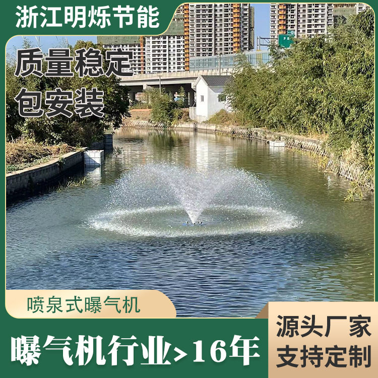 太阳能喷泉曝气机景观增氧节能