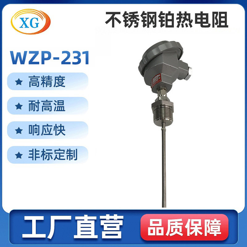 耐震内配铠装铂热电阻 配套铁底座 WZP-230 PT100装配式铂电阻