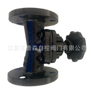 16手动式 英标直通式 G46J 衬胶直通法兰阀阀 法兰隔膜阀