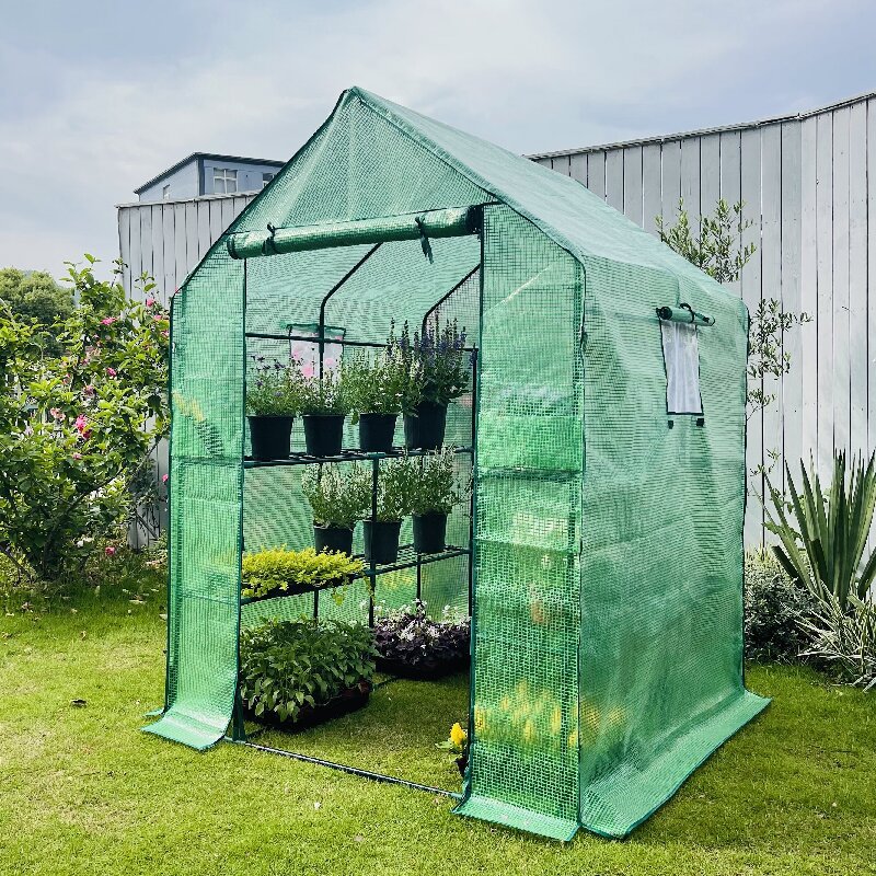 加固走入式暖房户外花园温室防雨防冻庭院植物保温花房