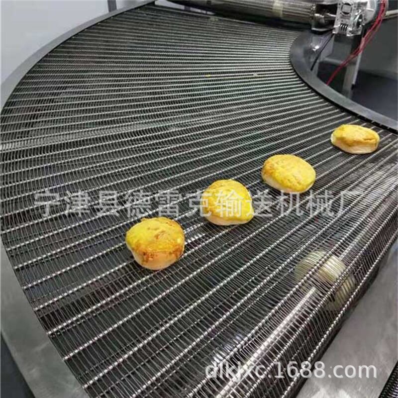 网带输送机 食品喷淋降温流水线 304不锈钢耐高温传送带 转弯机