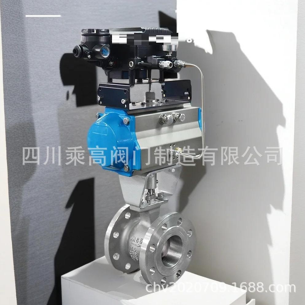不锈钢气动V型VQ670H球阀 对夹式球阀气动V型球阀不锈钢304