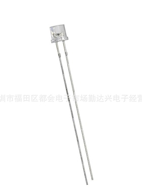 f5平头白发蓝5mm平头蓝光高亮短脚蓝色指示灯led灯珠发光二极管