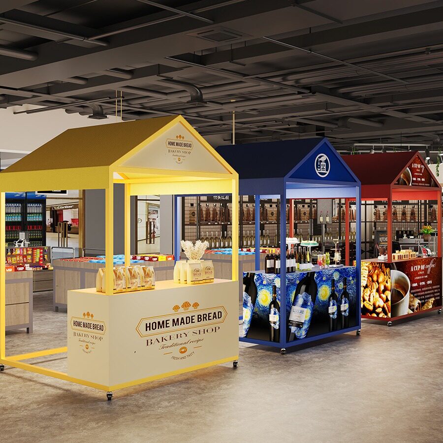 夜市活动摆摊棚架促销架户外流动摊位展示架创意市集商业街小吃车