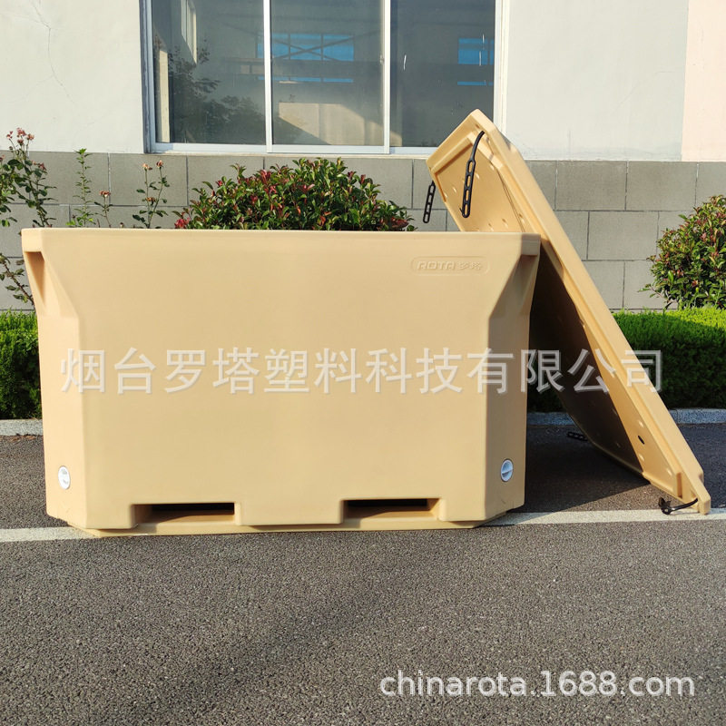 1000L水产活鲜暂养海鲜运输周转塑料食品级PE+PU保温箱周转箱