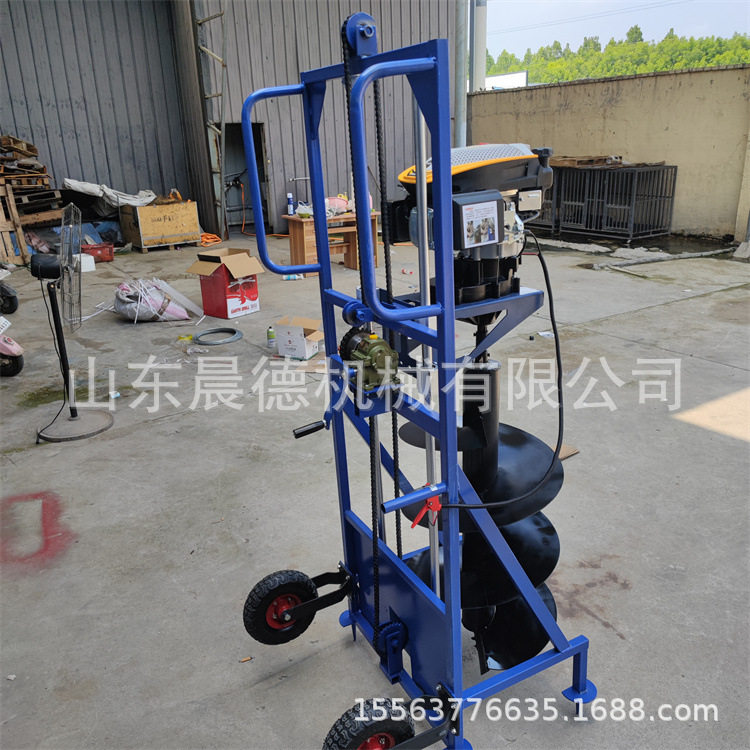 两冲程手提汽油挖坑机 农用果园种植打桩二冲程螺旋地钻机