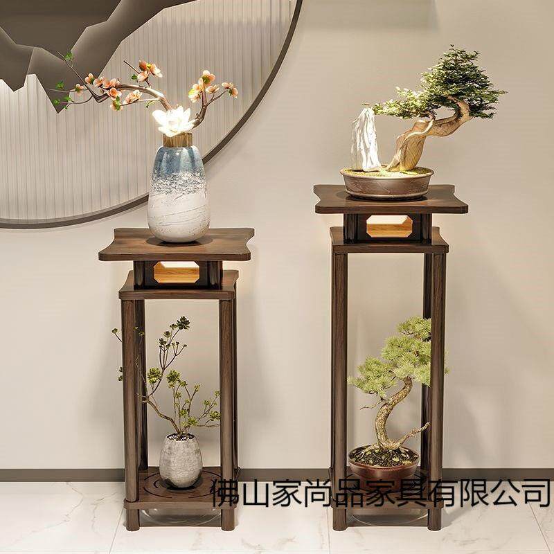实木小方几客厅小茶几沙发侧边角几边桌新中式小方桌正方简约花盆