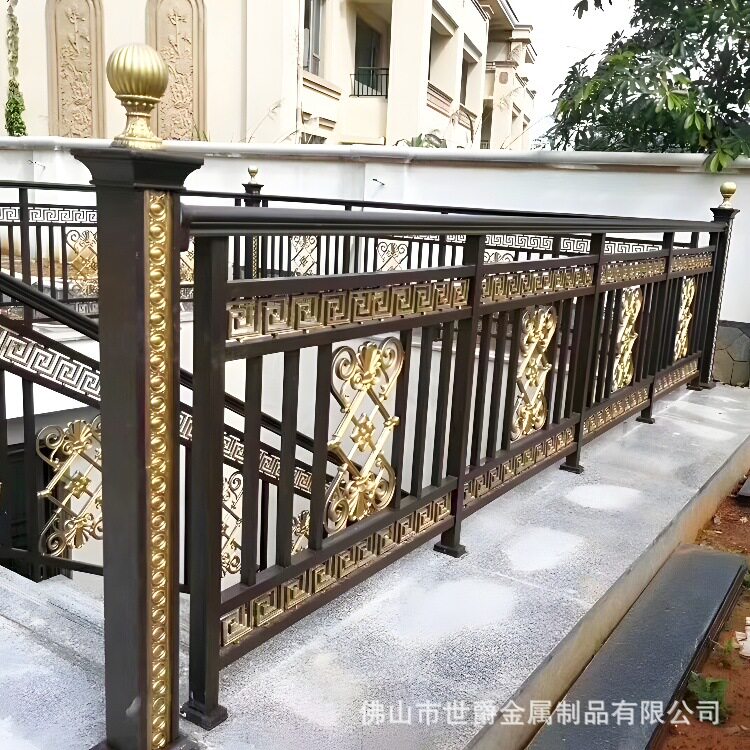 欧式铝艺护栏别墅庭院户外花园围栏铁艺阳台欧式铝合金围墙栅栏