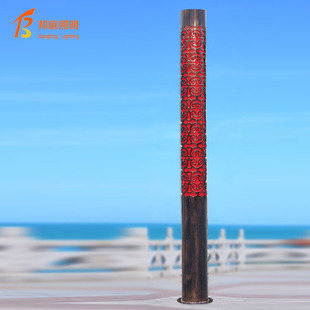 公园景观灯柱3米方形户外庭院灯防水绿化草坪灯花园园林小区路灯