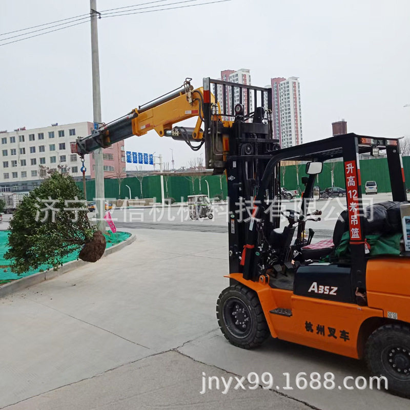 亚信3吨叉车吊 6吨高空作业工程飞臂吊 叉车改装伸缩吊臂
