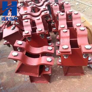 固定墙面管道支架水平管道支架DN125泵管支架