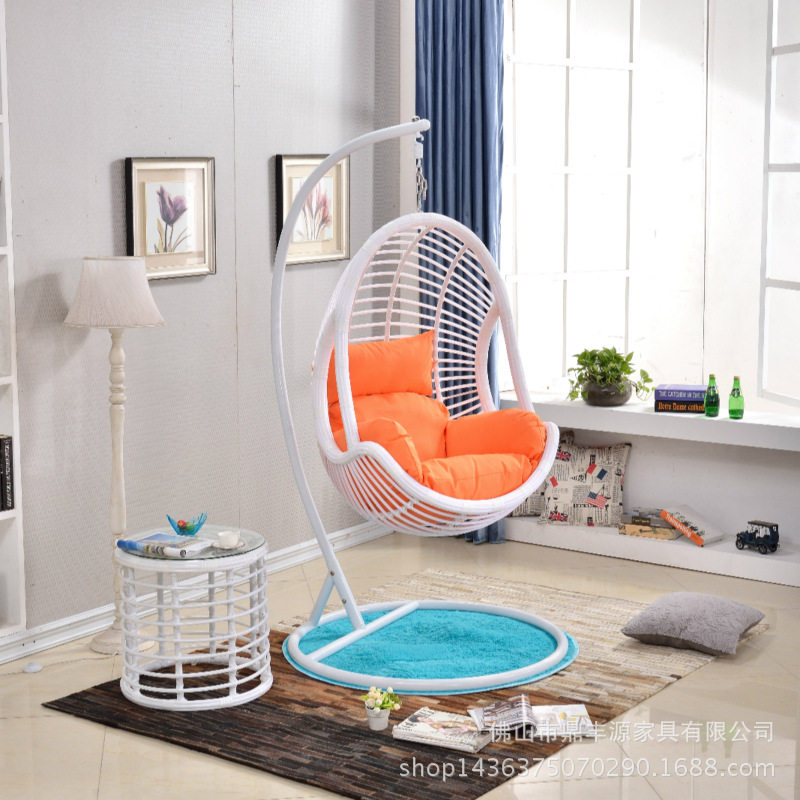 吊篮椅吊椅 室内吊篮懒秋千 批发阳台休闲鸟巢吊篮藤编金属支架