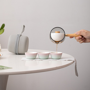 转转泡便携式 懒人自动茶具快客杯玻璃泡茶器 车载户外旅行茶具套装