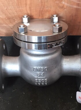 H44W-64P双相不锈钢2205法兰止回阀 高压双向钢止回阀 海水止回阀