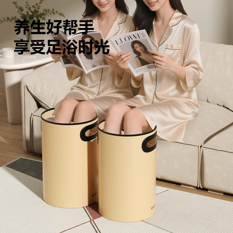 可折叠泡脚桶加高过小腿宿舍家用泡脚袋洗脚盆便携恒温熏蒸足浴盆