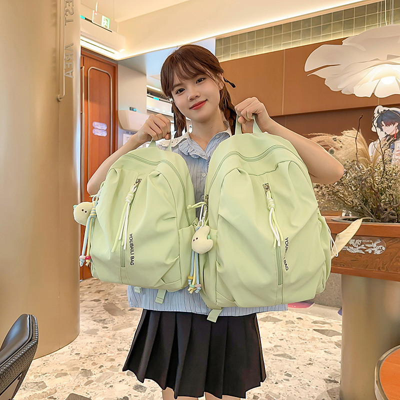 学生大容量双肩包可爱风初中书包 爆款校园四五六年级上学双肩女