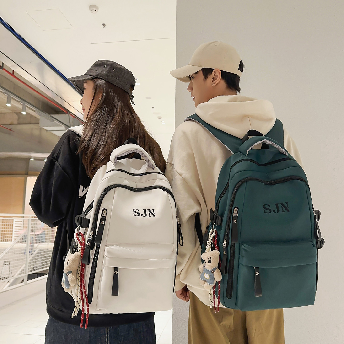 书包男生高中大学生初中高颜值大容量背包防水旅行包女电脑双肩包