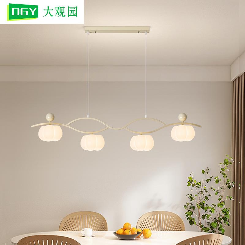 大观园餐厅吊灯奶油风简约现代创意2025年新款全光谱中山灯具497L