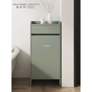 实木进门超窄鞋柜家用门口柜子小尺寸迷你小型入户单门玄关柜门外