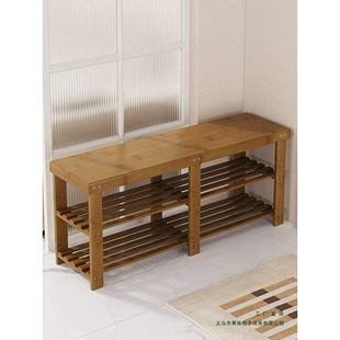 换鞋凳子家用门口外入户穿鞋凳可坐一体鞋柜进门长条凳鞋架竹楼道