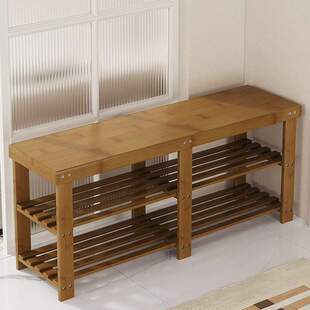 换鞋凳子家用门口外入户穿鞋凳可坐一体鞋柜进门长条凳鞋架竹楼道