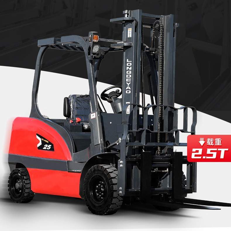 电动2.5吨电力叉车全电动四轮堆高车锂电池平衡重式电力电动叉车