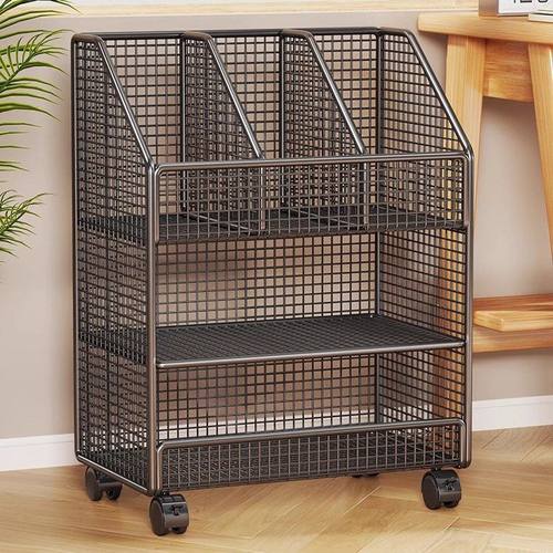 2025新款时尚儿童学习书架收纳柜移动置物架桌边文件储物书柜