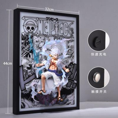 海贼王尼卡路飞漫画动漫装饰3D相框立体画创意摆件送朋友的礼物