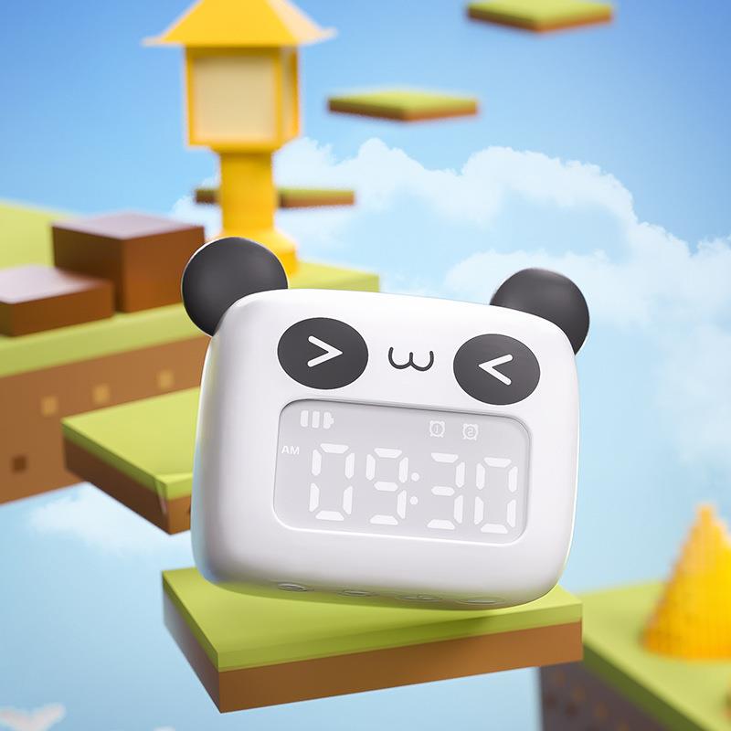 儿童小闹钟静音学生用表卧室床头智能夜光电子钟声音超大迷你世界