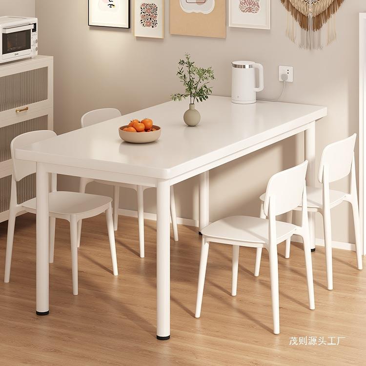 餐桌家用小户型吃饭桌子出租房现代简约长方形餐桌椅组合餐饮商用