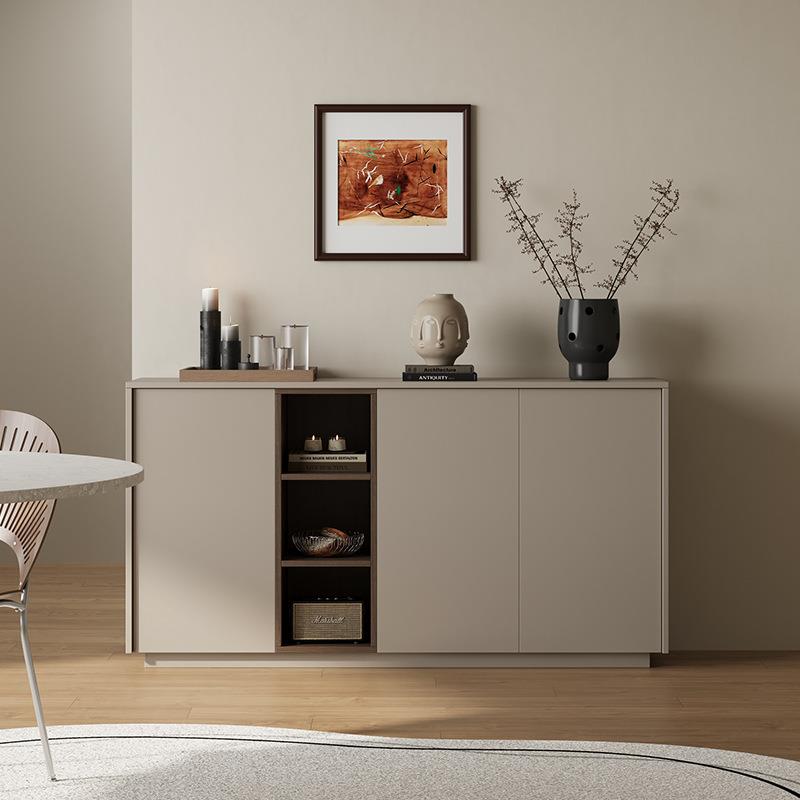 轻奢简约意式极简餐边柜一体靠墙储物柜客厅超薄窄边柜入门玄关柜