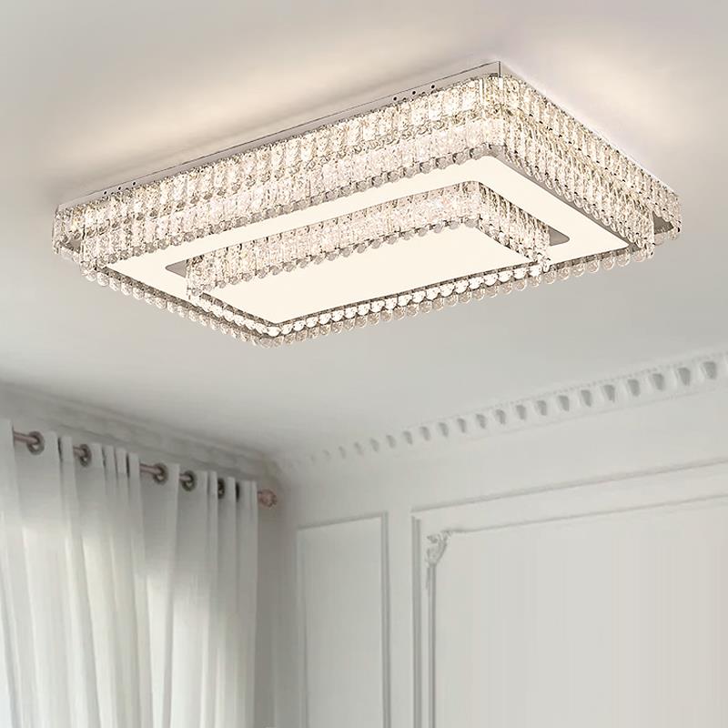 轻奢水晶吸顶灯意式现代大气客厅灯卧室灯具LED大厅主灯智能灯饰