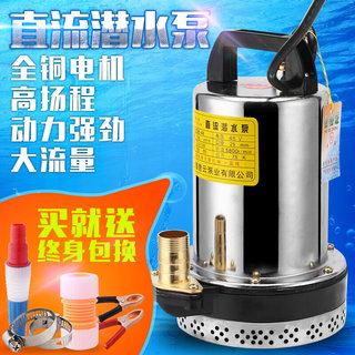 2寸口48V60V通用款直流潜水泵高扬程农用灌溉12V洗车抽水机大流量