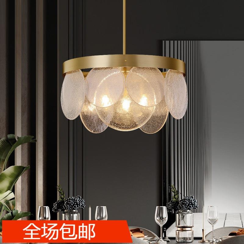 艺术设计师全铜后现代轻奢吊灯简约卧室餐厅灯圆形北欧吧台吊灯
