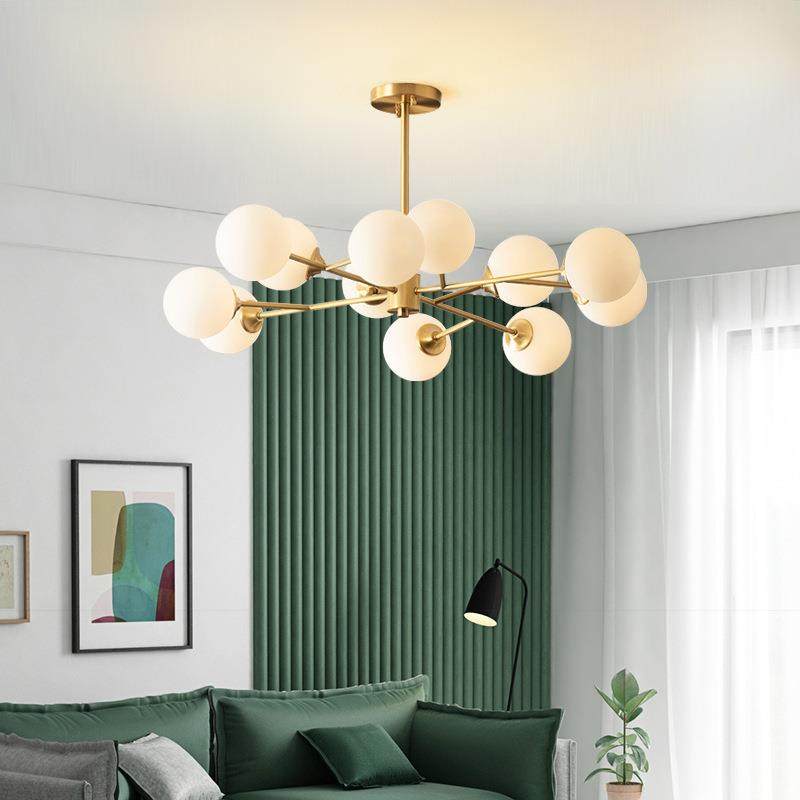 全铜北欧客厅吊灯简约现代大气轻奢卧室餐厅灯具魔豆吊灯分子灯,鲜花速递/花卉仿真/绿植园艺,割草机/草坪机,淘宝优惠券,粉丝福利购,淘宝优惠卷