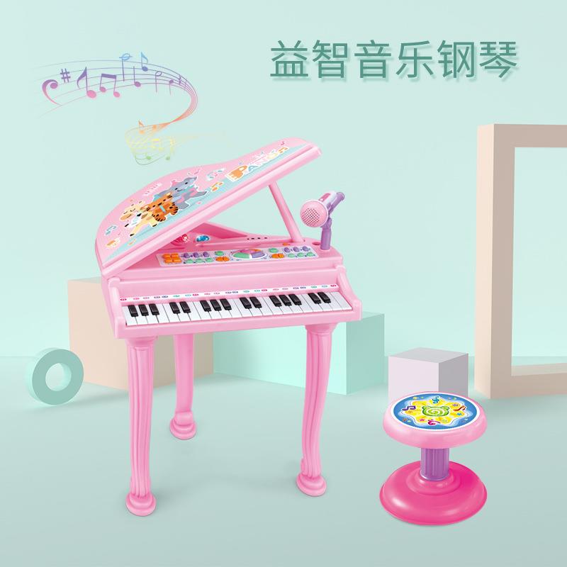 协成 儿童多功能音乐电子琴带麦克风 男女孩早教益智钢琴玩具大号