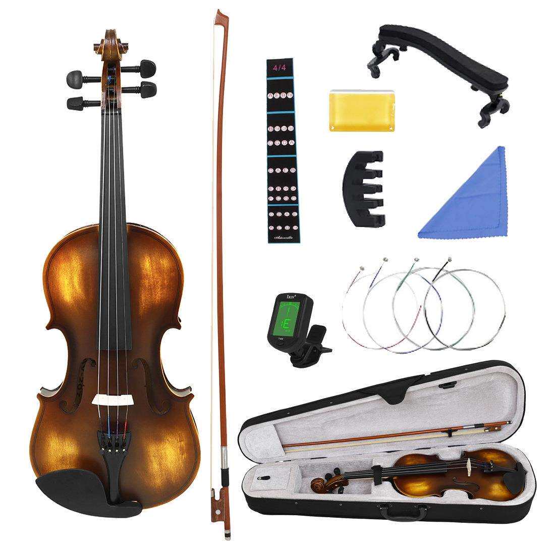 学生普及小提琴手工制作实木小提琴初学者成人儿童练习演奏小提琴