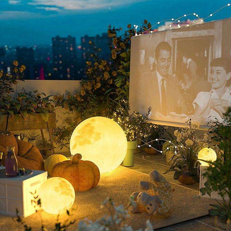 月球灯户外太阳能草坪灯庭院月亮灯院子花园景观装饰球形防水地灯