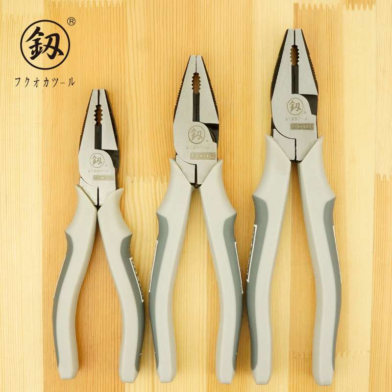 福冈工具 硬刃省力钢丝钳7寸工业款手钳子老虎钳子电工钳 FO-1402
