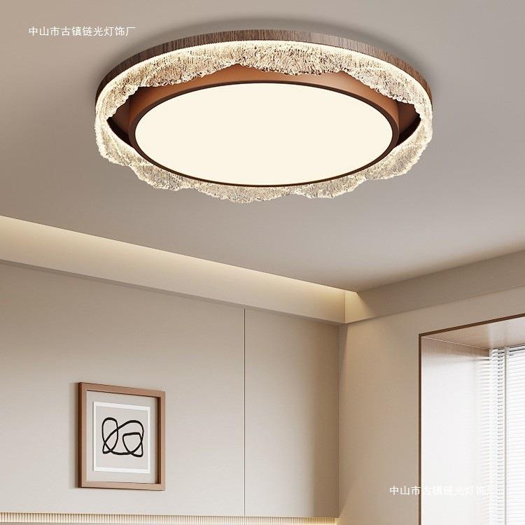 木光中古风卧室灯吸顶灯意式轻奢金箔树脂简约高级主卧房间书房灯