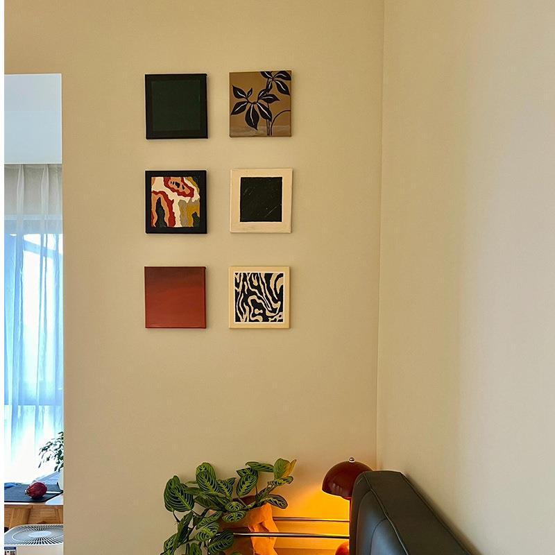 法式复古客厅挂画小众艺术卧室中古个性抽象组合壁画玄关装饰画